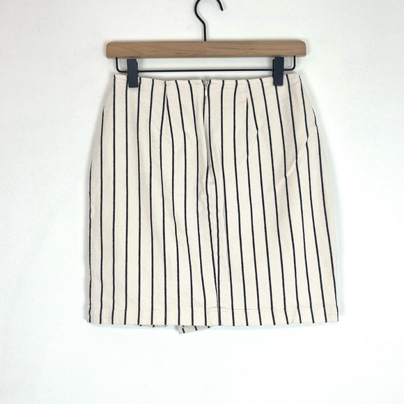 Madewell Stripe Wrap Mini Skirt Size 2 - Picture 10 of 12